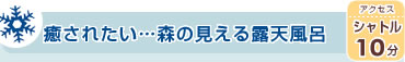 癒されたい…森の見える露天風呂