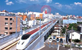 新幹線と桜島イメージ