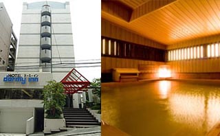 ドーミーイン水道橋外観と大浴場