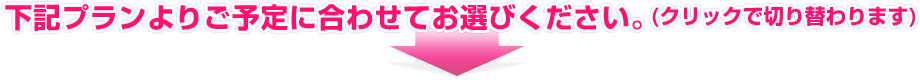 下記プランよりご予定に合わせてお選びください。